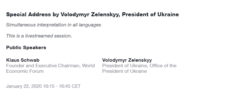 Форум у Давосі 2020: головне