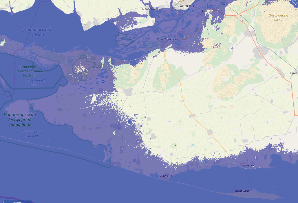 Часть Украины может уйти под воду: появилась карта затопления