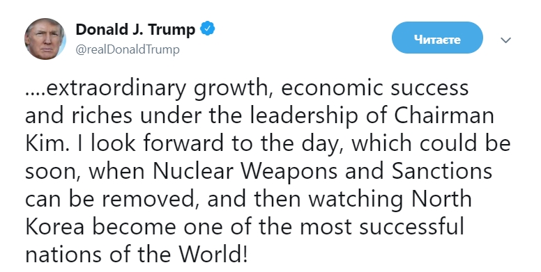 Трамп не проти проведення третього саміту з лідером КНДР