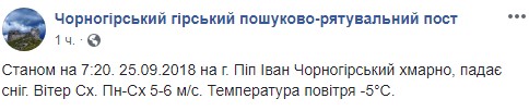 В Україні випав перший сніг