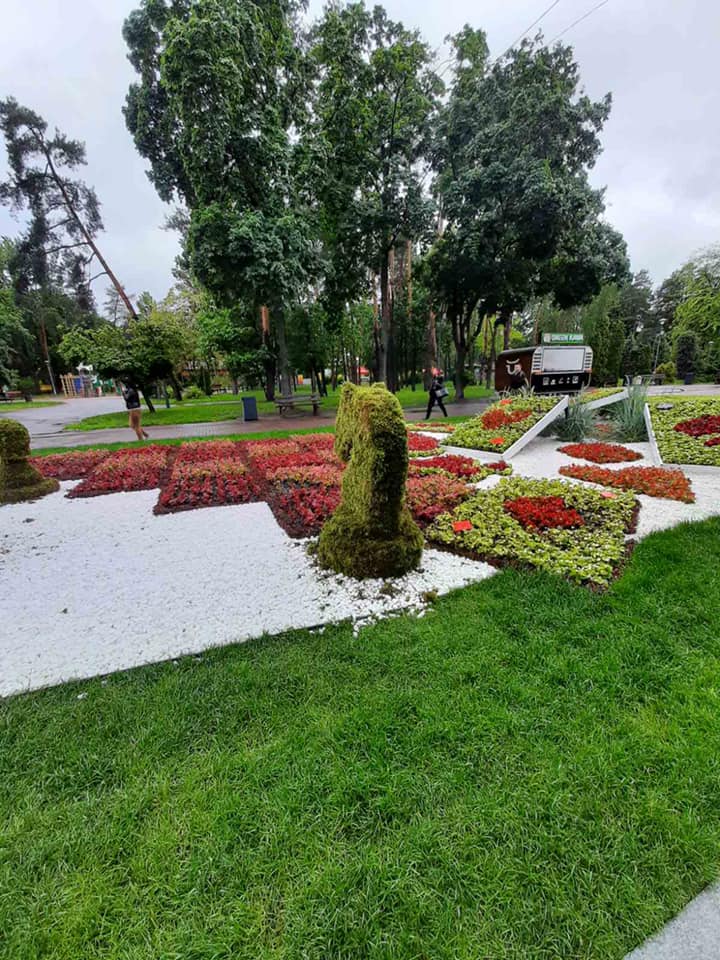 Красота Киева не нужна: вандалы испортили клумбу в парке "Победа"