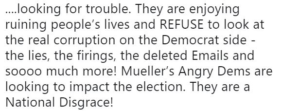 Трамп назвал расследование Мюллера "национальным позором" Америки