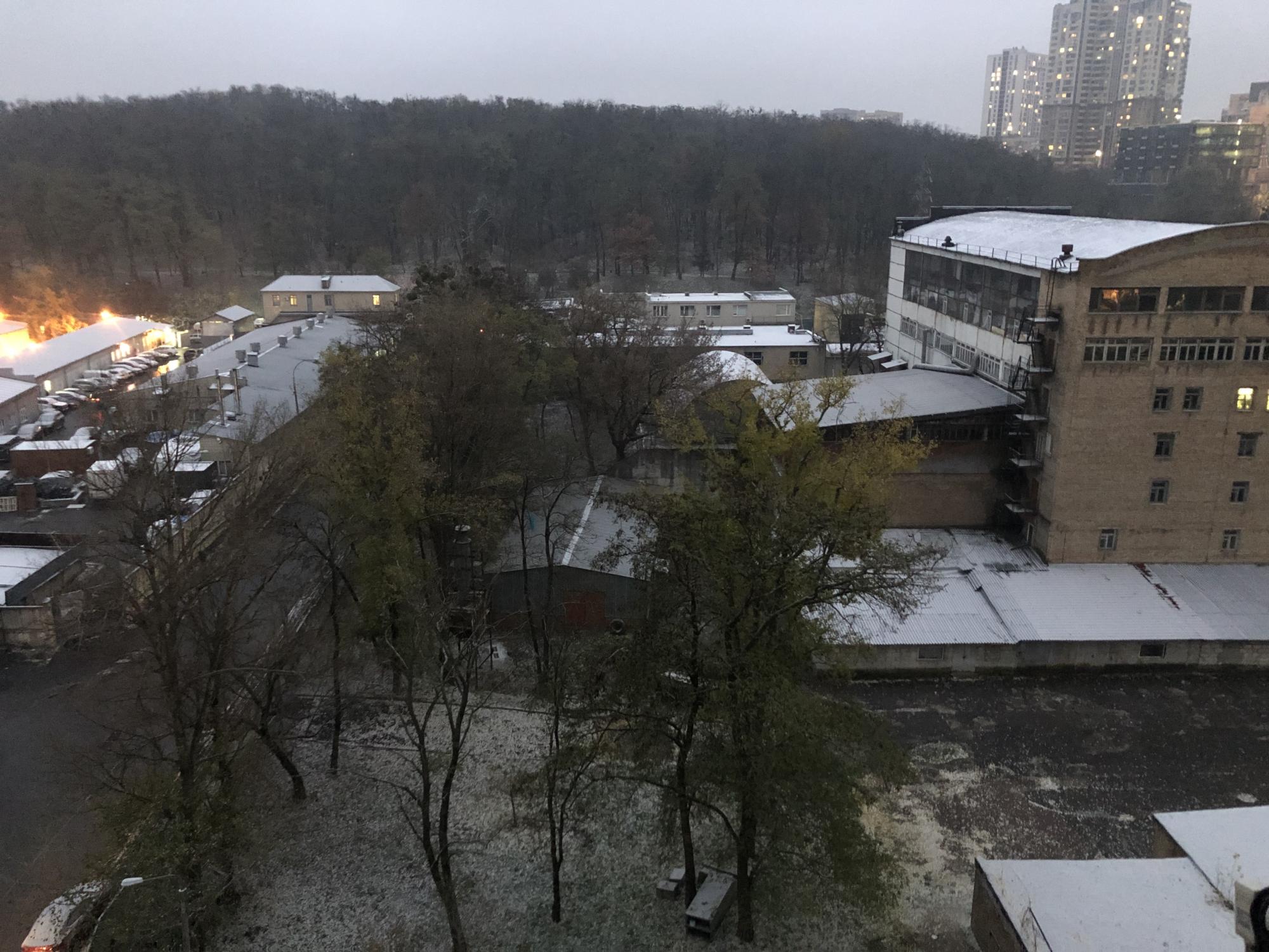 У Києві випав перший сніг: фото і відео запорошеної столиці