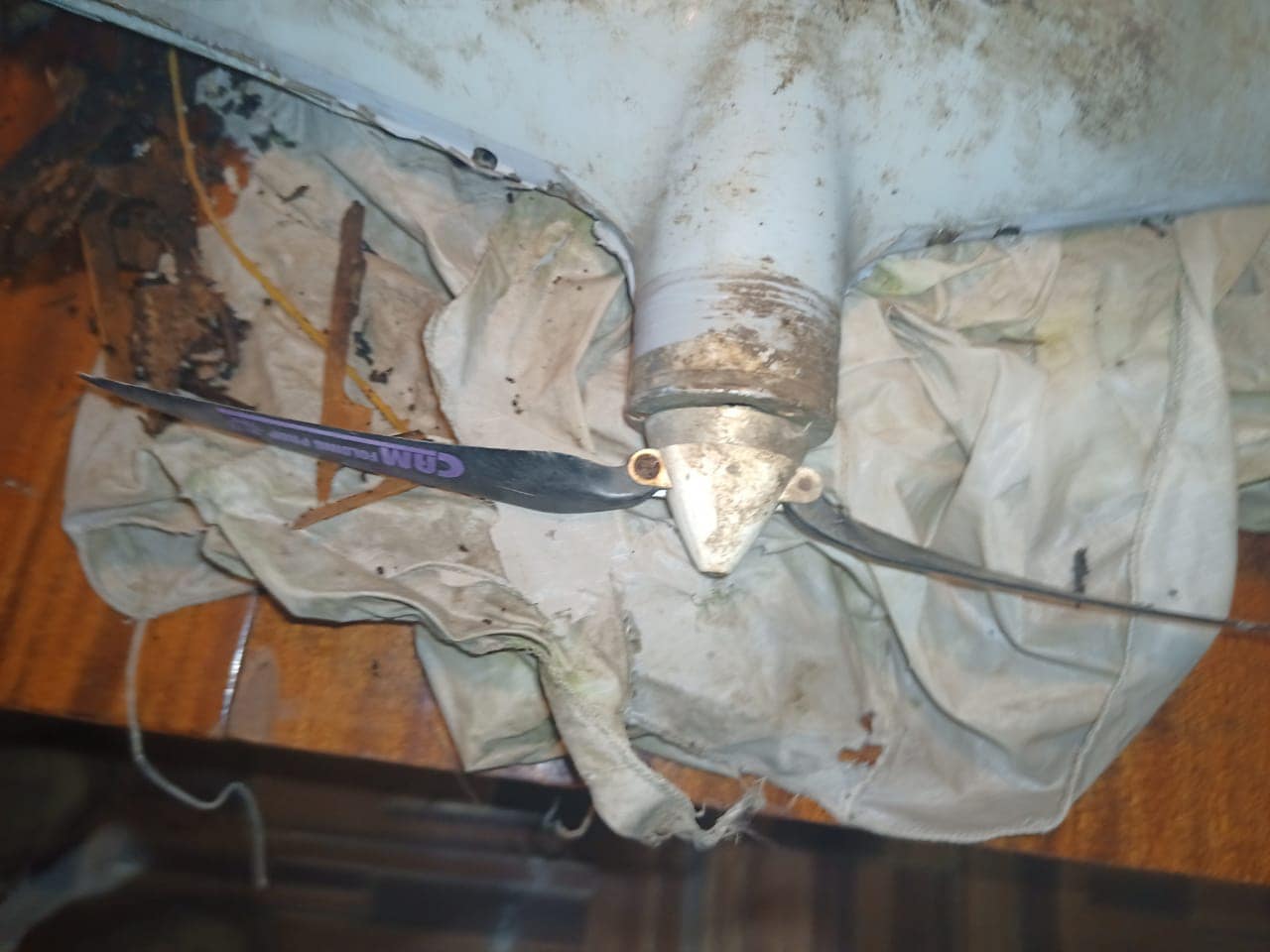 На Донбассе упал российский беспилотник с маркировкой ФСБ: появились фото