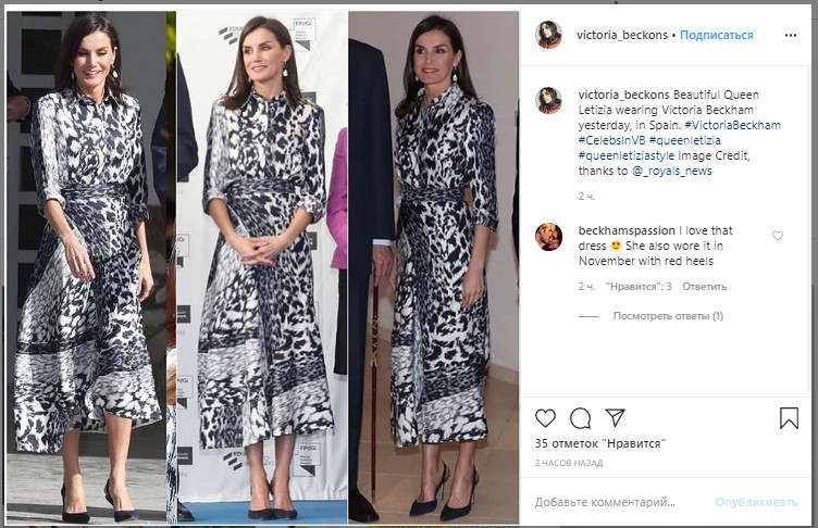 Приборкувачка леопарда: королева Летиція захопила ідеальним "хижим" образом у сукні Victoria Beckham