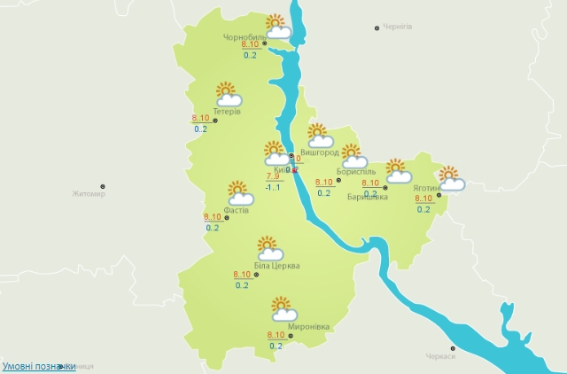 До +14 на заході та -8 на сході: прогноз на сьогодні