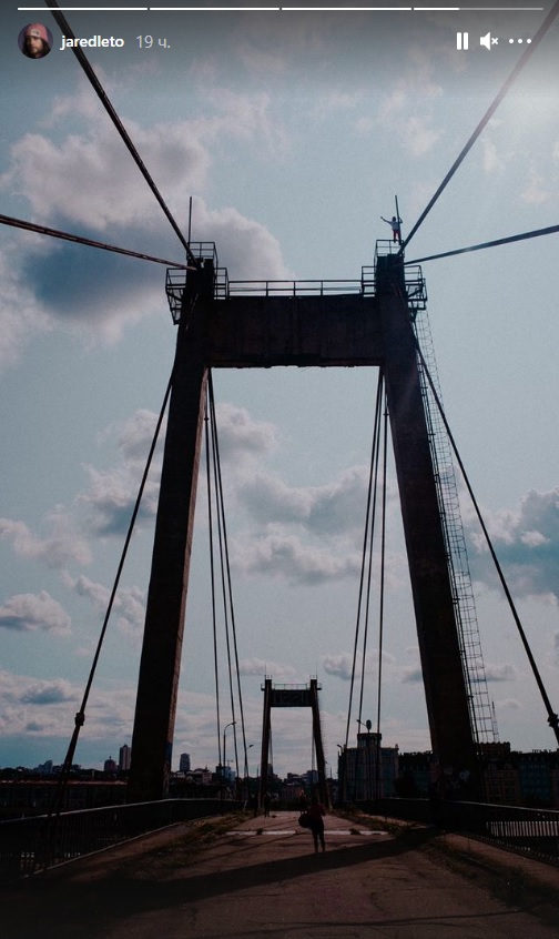 Джаред Лето показал, как он скучает по Киеву