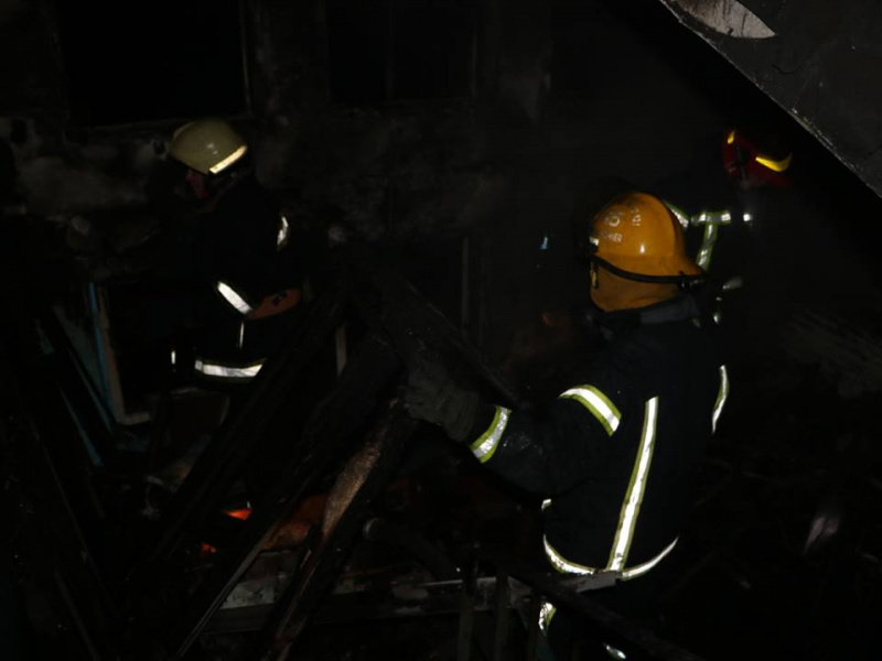 В Киеве загорелся девятиэтажный дом