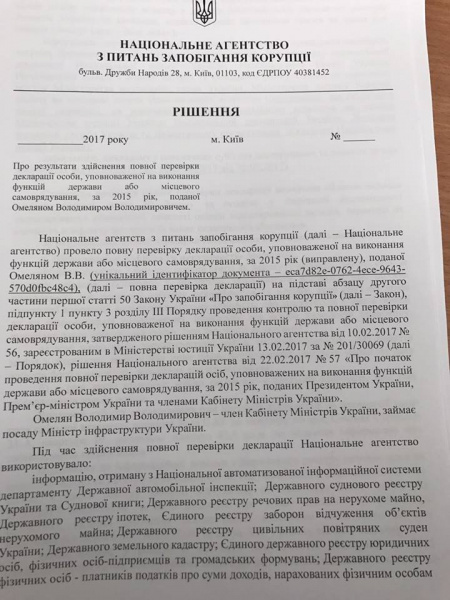НАБУ опублікувало "листування Омеляна з братом"