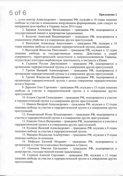 Денисова направила РФ письмо с предложением обмена политзаключенных Кремля