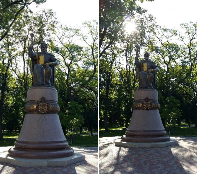 пам'ятник Мазепі в Полтаві облили фарбою