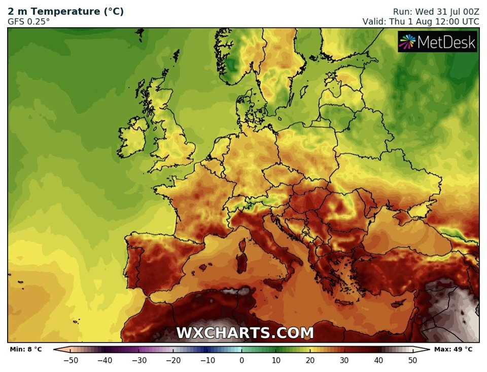 Температура повітря в Україні у серпні продовжить знижуватися