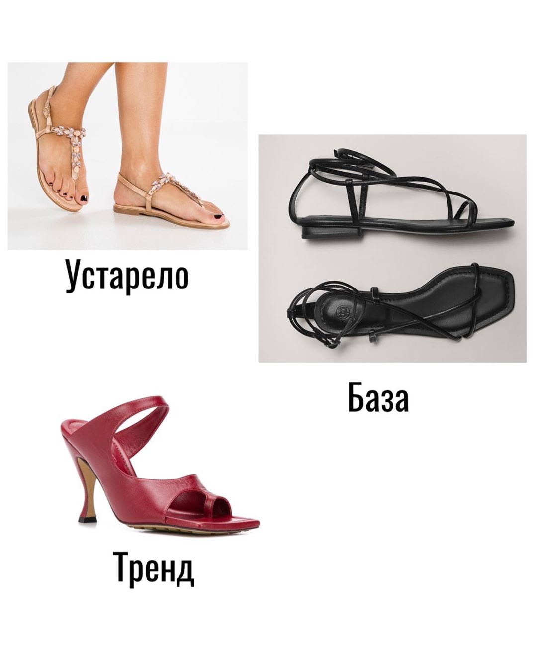 Вибираємо босоніжки на літо: стиліст розповіла про тренди і застарілі моделі