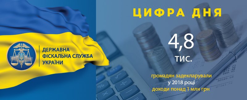 Налоговая назвала количество украинцев с годовым доходом свыше 1 млн гривен
