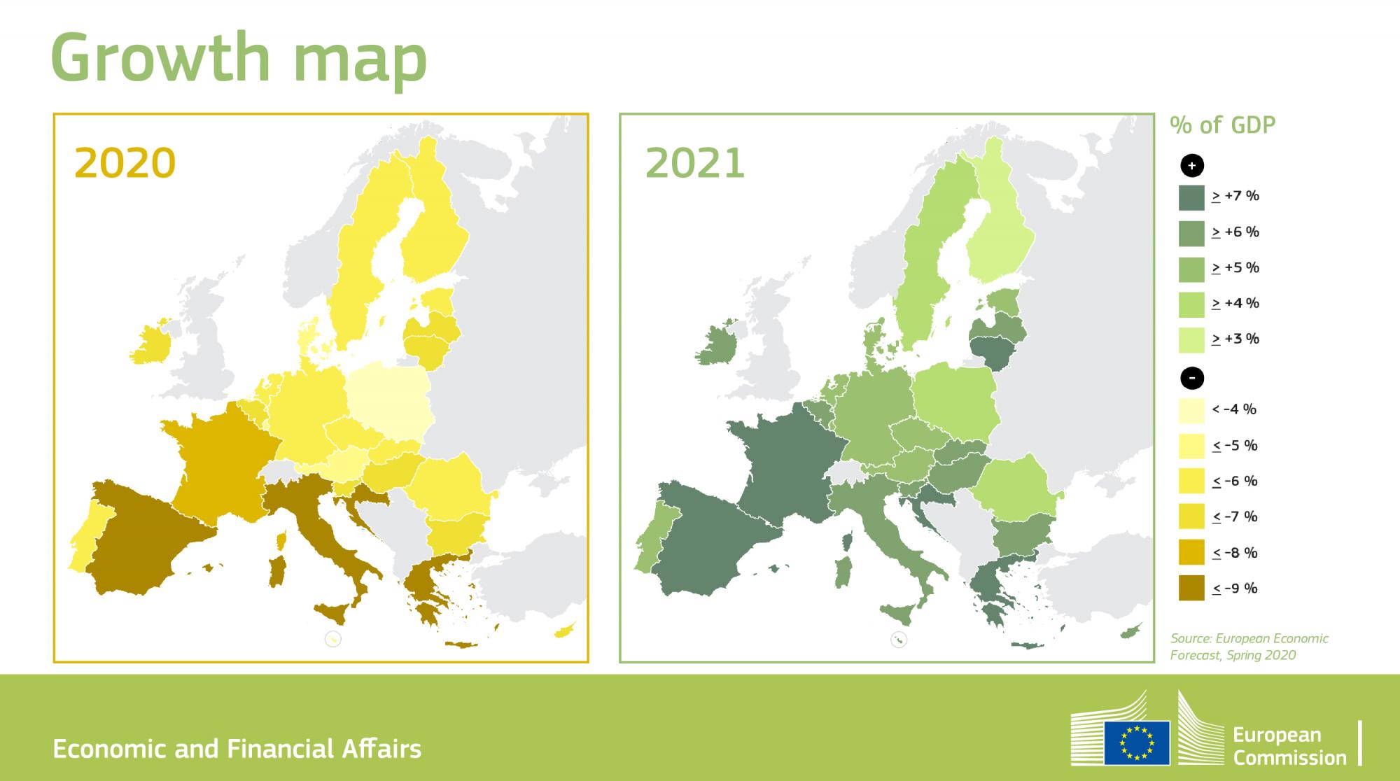 Єврокомісія спрогнозувала глибину падіння економіки країн ЄС