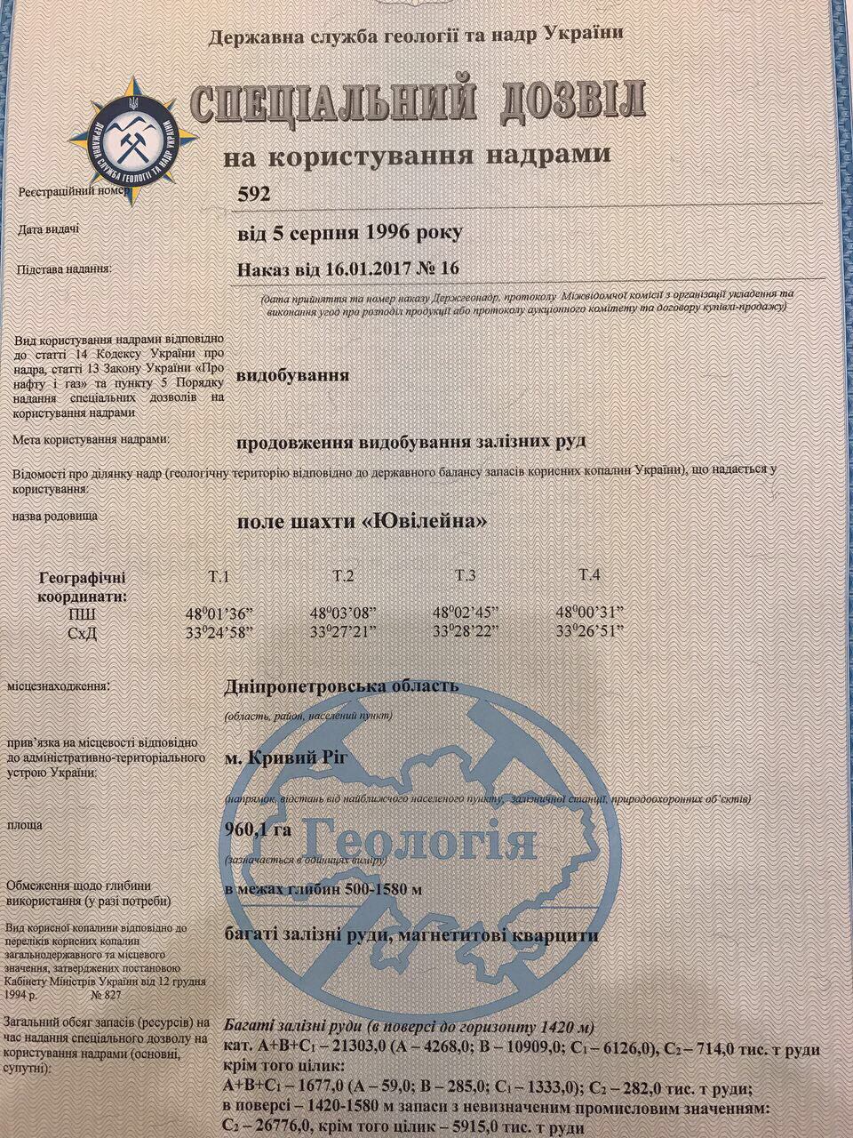 "Сухій Балці" Ярославського продовжили ліцензію на видобуток руди