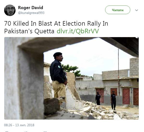 В Пакистане в результате взрыва на митинге погибло 70 человек