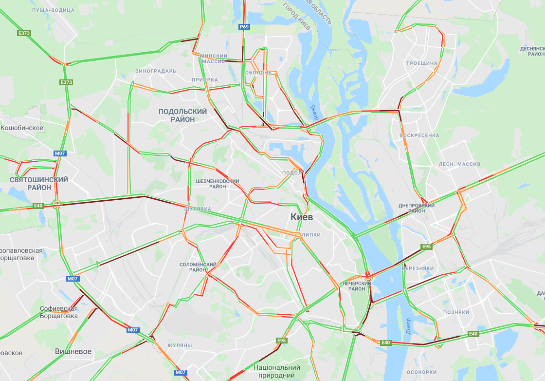 Київ скували пробки