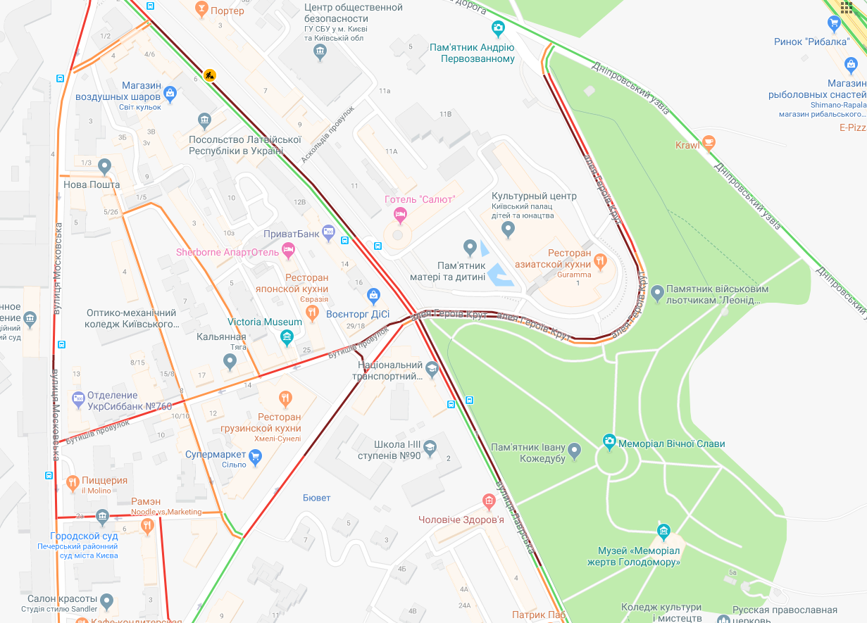 У Києві утворилися затори через мітинг "евроблях"