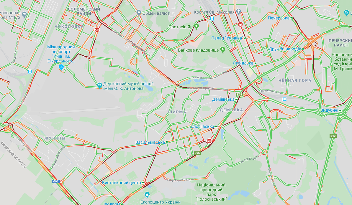Київ скували пробки