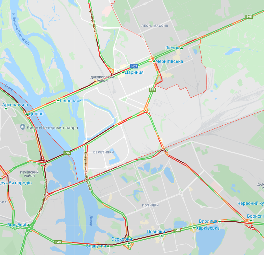 Київ скували пробки