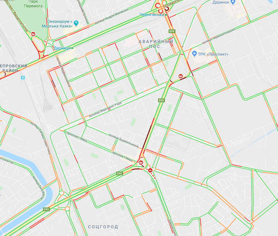 У Києві утворилися численні затори