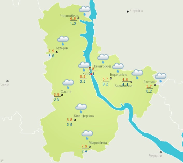 Дощі, заморозки і місцями мокрий сніг: погода в Україні на сьогодні