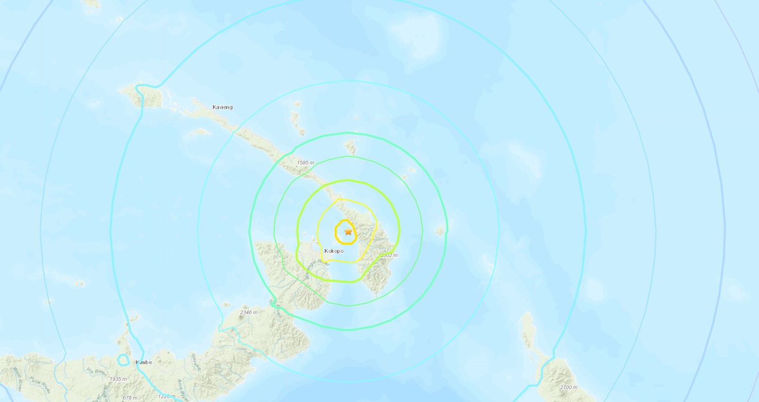 Біля берегів Папуа-Нової Гвінеї стався потужний землетрус