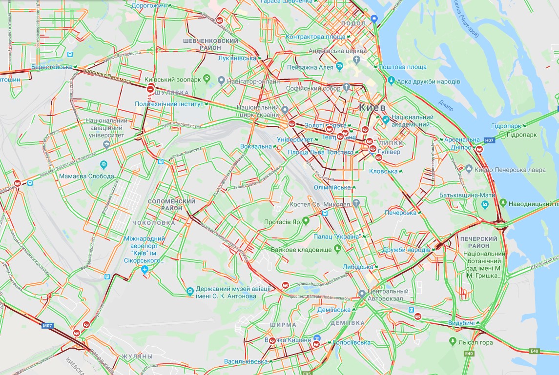 Ярославское шоссе пробки сейчас онлайн карта смотреть