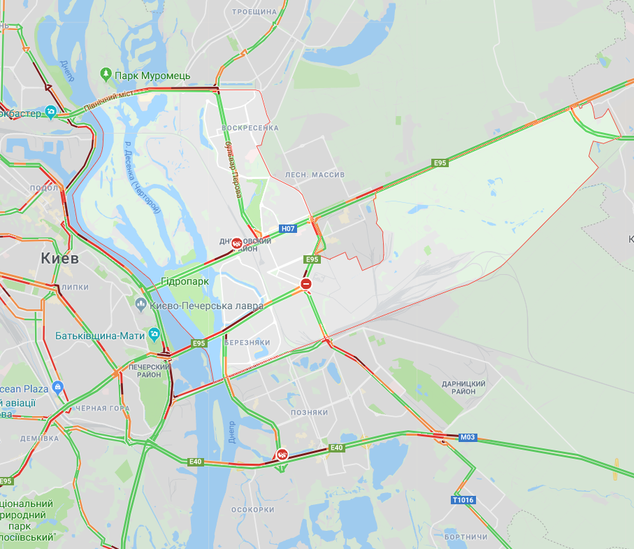 Київ скували пробки
