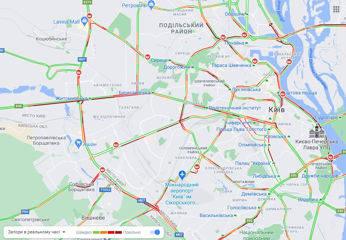 Киев встал в пробках: какие улицы лучше объехать