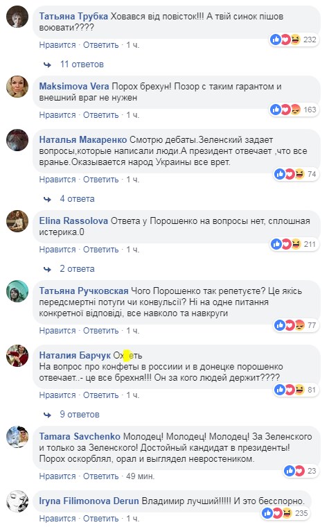 Событие года: бурная реакция сети на дебаты Зеленского и Порошенко