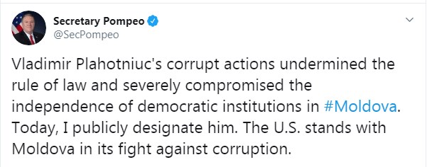 США ввели санкции против молдавского олигарха Плахотнюка