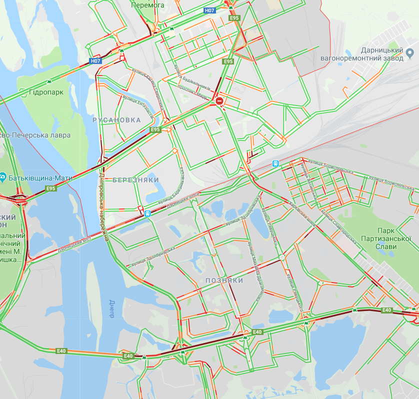 Київ скували пробки