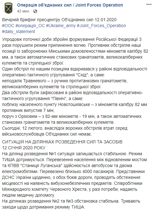 Бойовики на Донбасі обстріляли сили ООС із заборонених "Мінськом" мінометів