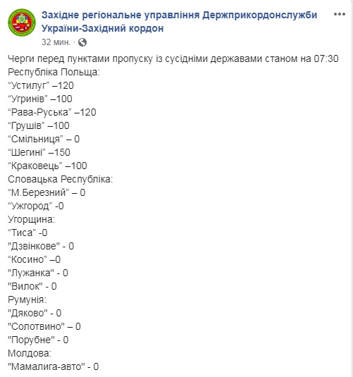 На границе с Польшей застряли сотни автомобилей