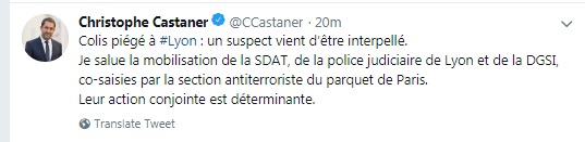 У Франції затримали підозрюваного у причетності до вибуху в Ліоні