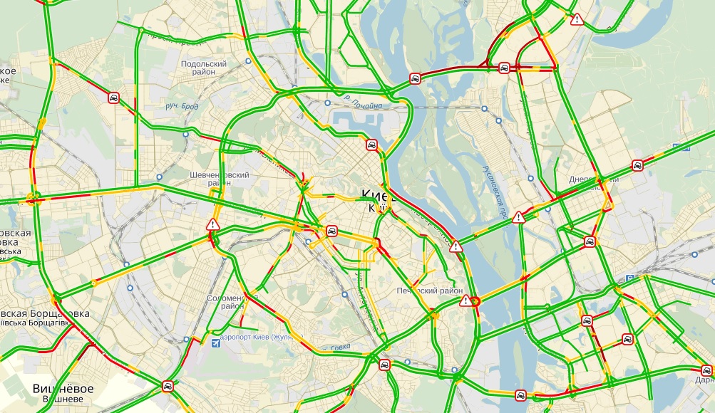 пробки, киев