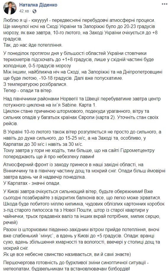 В Украину идет снежная буря: какие области под ударом