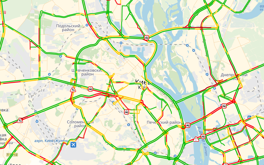 Київ практично зупинився у заторах
