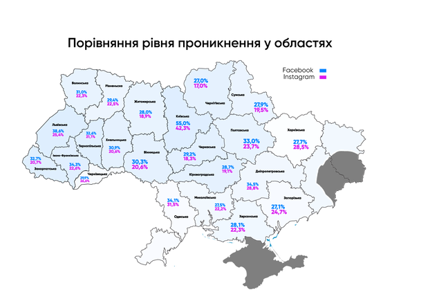 Facebook и Instagram в Украине удалили два миллиона ботов в 2019 году