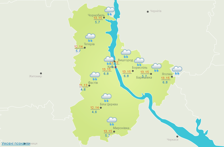 Дощі та тепло до +22: прогноз погоди на сьогодні