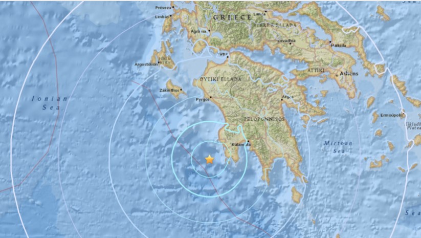 Фото: землетрясение в Греции В Греции произошло землетрясение магнитудой 5,4