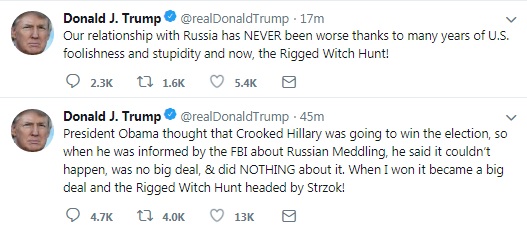 Трамп: отношения с Россией никогда не были хуже из-за безрассудства США