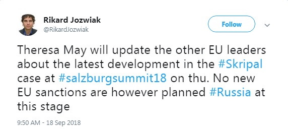 Мэй на саммите ЕС расскажет о последних данных в деле Скрипаля