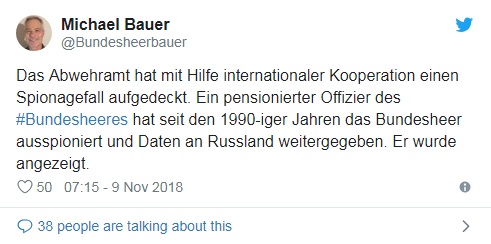В Австрии задержали экс-полковника из-за подозрений в шпионаже для России