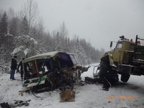 В Росії зіткнулися рейсовий автобус і вантажівка, 1 людина загинула, 37 постраждали