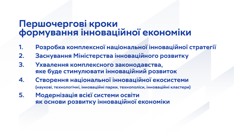 Тимошенко: в основу Нового курсу закладено інноваційний тип розвитку економіку