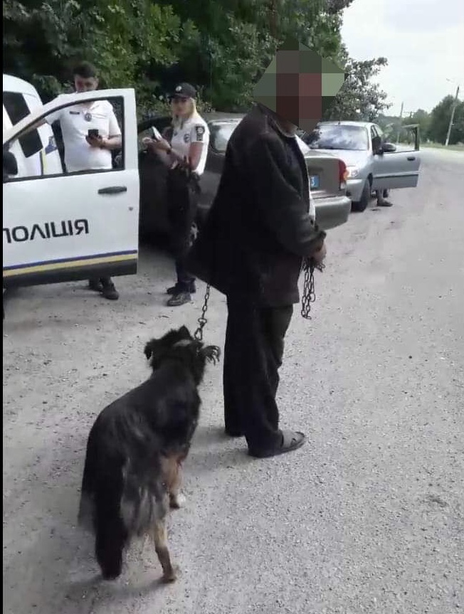 Під Хмельницьким пенсіонери прив'язали собаку до машини і волочили по дорозі