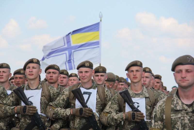 Українські військові провели першу репетицію параду на День Незалежності